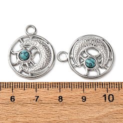 Подвески из синтетической бирюзы в виде солнца и луны&nbsp;STAS-P406-06P