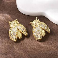 Серьги-гвоздики из циркония&nbsp;EJEW-F400-03A-G