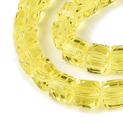 Abalorios de vidrio transparente hebras&nbsp;LS-GLAA-R041-8x8mm-A01