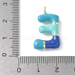 Pendentifs d'émail en laiton &nbsp;KK-E093-03G-E-02