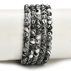 Fili di perline sintetiche tinte di malachite&nbsp;GG-CBA6382-A03-4mm-03