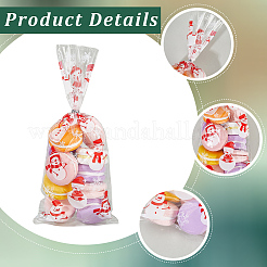 100 шт. Рождественский снеговик с принтом в виде целлофана для упаковки конфет&nbsp;ABAG-GF0001-41B