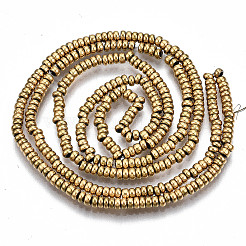 Гальванизировать немагнитных синтетический гематит бисер пряди&nbsp;X-G-T114-85G