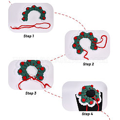3 шт. 3-цветный ошейник для собак с цветком из полиэстера и хлопка&nbsp;AJEW-GL0002-58