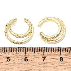 Orecchini da donna con polsino in ottone con micro pavé di zirconi cubici&nbsp;CU-CBAE7DF-24G