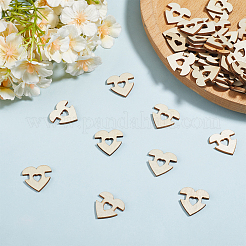 1 набор деревянных пуговиц с 1 отверстиями&nbsp;BUTT-CY0001-16A