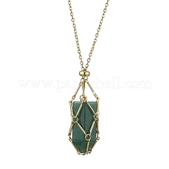 Colliers avec pendentif en pierres précieuses naturelles mélangées&nbsp;NJEW-JN04644-01