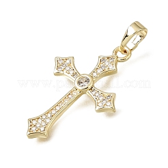 Osteranhänger aus Messing mit Mikropavé-Fassung aus klaren Zirkonia&nbsp;CU-L001-15G-07