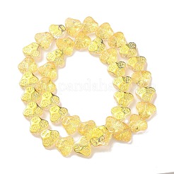 Прозрачные стеклянные бусины гальваническим пряди&nbsp;LS-EGLA-F158-HP01