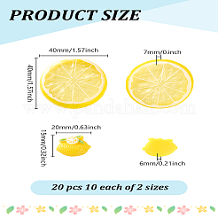 Кабошоны из смолы 20шт 2 стиля&nbsp;RESI-LP0001-09