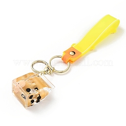 Жемчужный чай с молоком акриловый кулон брелок&nbsp;KEYC-G050-02LG