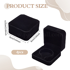 Квадратные бархатные коробки для демонстрации браслетов CON-WH0095-134A