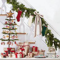 3 шт. 3-х цветные вязаные акриловые хлопчатобумажные мешочки для чулок&nbsp;AJEW-SP0004-03