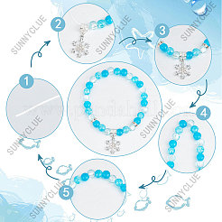 DIY-Set zur Herstellung von Schneeflocken-Armbändern&nbsp;BJEW-SC0001-08