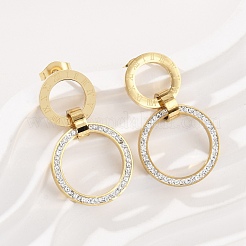Boucles d'oreilles à tige en acier inoxydable 304 et argile polymère&nbsp;EJEW-V004-04G