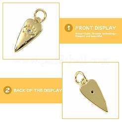 1шт стойка гальванизированная латунь микропаве кубический цирконий подвески&nbsp;ZIRC-YW0001-15