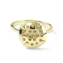 Fornituras de anillo ajustables de latón&nbsp;LS-KK-P232-04G