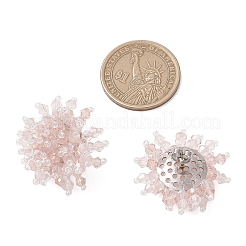 Серьги-гвоздики из цветочного стекла ручной работы&nbsp;EJEW-MZ00680-03