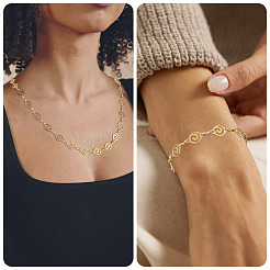Kits de collares y pulseras de cadena para hacer uno mismo&nbsp;DIY-TA0015-95G