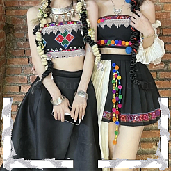 Блестящая кружевная лента из полиэстера&nbsp;OCOR-WH0080-33A