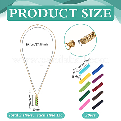 2 шт. 2 стиля ожерелья из нержавеющей стали в виде флаконов духов&nbsp;NJEW-PH0001-50