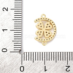 Messing Micro Pave klare Zirkonia Verbinder Verbinder Charms&nbsp;KK-K406-01C-G
