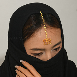 Haarverlängerungskette aus Messing mit Quasten im Ethno-Stil und Zirkonia für Damen&nbsp;PU2601