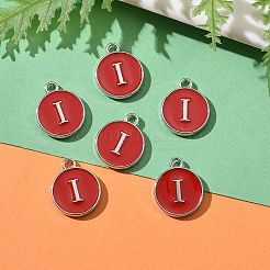 Emaille Charms aus platinierter Legierung&nbsp;LS-ENAM-S118-03I-P