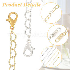 Латунный удлинитель цепочки в форме сердца&nbsp;FIND-CA00001