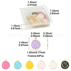 Подвески из сплава эмали 7 цвета&nbsp;ENAM-FS0002-05