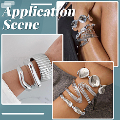 1 ensemble de bracelets et joncs en plastique CCB pour femmes&nbsp;BJEW-SP0001-37