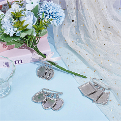 3 шт. 3 стиля основы для броши из сплава со стразами&nbsp;JEWB-OC00002