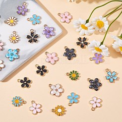 42pcs 21 breloques en émail en alliage d'or de style&nbsp;ENAM-SZ0002-20