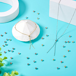 60шт 3 цвета латунные бусины&nbsp;KK-TA0001-59