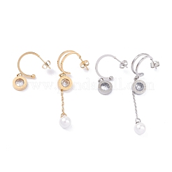 Pendientes asimétricos de acero inoxidable 304 con revestimiento iónico (IP)&nbsp;EJEW-P191-38