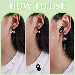 Серьги-кольца из нержавеющей стали 201 и 304 (2piar)&nbsp;EJEW-WR00003