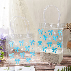 Bolsas de regalo de plástico PVC transparente con impresión rectangular&nbsp;ABAG-TADJ0002-002F