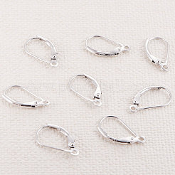 Orecchini a leva in argento sterling placcato rodio anti-ossidazione&nbsp;STER-BC0001-04P