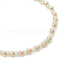 Женские браслеты из стеклянных и латунных бусин в богемном стиле&nbsp;BJEW-JB11801