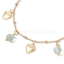 Braccialetti con ciondoli di perline rotonde di fucsite naturale&nbsp;BJEW-JB12029-02