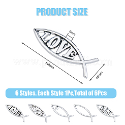 6шт 6 стиля АБС пасхальные декоративные наклейки&nbsp;DIY-FH0006-22
