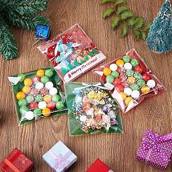 400 pièces 4 styles sacs de bonbons de Noël auto-adhésifs&nbsp;JX059A