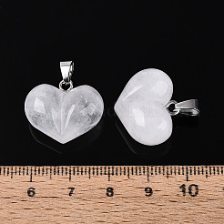 Массивные подвески в форме сердца из натуральных и синтетических камней&nbsp;G-T143-19M