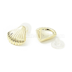 Orecchini a forma di conchiglia in lega con 925 perno in argento sterling da donna&nbsp;EJEW-G310-09G