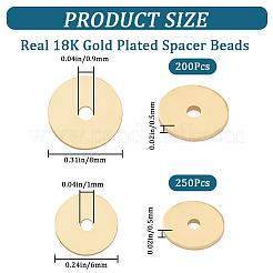 450шт 2 стиля латунные распорные бусины&nbsp;KK-CN0002-49