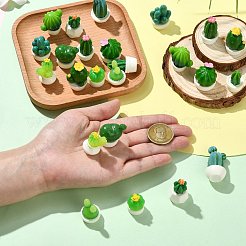 24 шт. 12 стиля миниатюрных украшений в виде кактуса&nbsp;DJEW-CJ0001-25