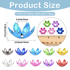 120шт 10 цвета акриловые колпачки для бусин&nbsp;OACR-SP0001-94