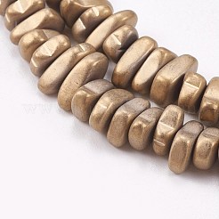 Electroplate non magnetici ematite sintetico fili di perline&nbsp;G-P367-H-07