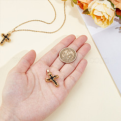 2 шт. подвески-кресты из стеклянного бисера&nbsp;PALLOY-GO00072