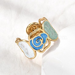 Кольца-манжеты из нержавеющей стали 304 с эмалью&nbsp;RJEW-L335-03B-G